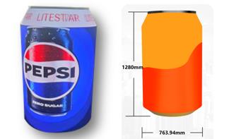 LSS Series P1.8 LED zaslon za pločevinke piva / LED zaslon za pločevinke kokakole z mehkimi LED moduli za vzdrževanje spredaj in prilagodljivimi moduli po meri za edinstveno obliko digitalnega oglaševanja